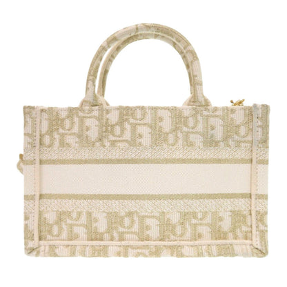 Christian Dior Handbag canvas white oblique book tote mini Rovelle Bags