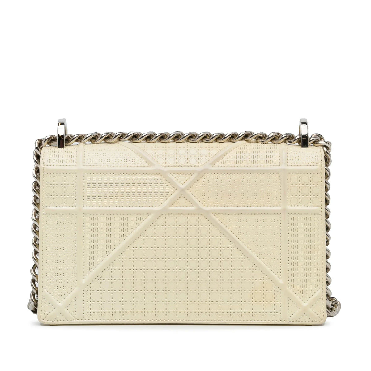 White Dior Medium Patent Diorama Crossbody Bag Rovelle Bags