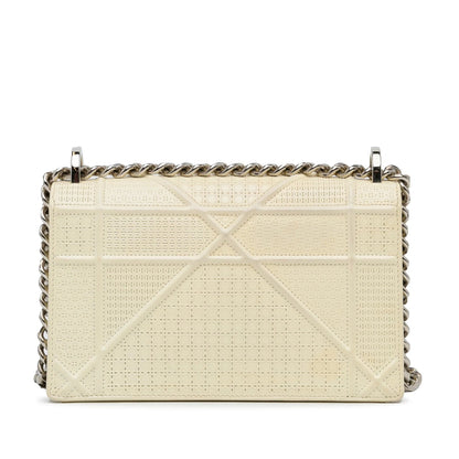 White Dior Medium Patent Diorama Crossbody Bag Rovelle Bags