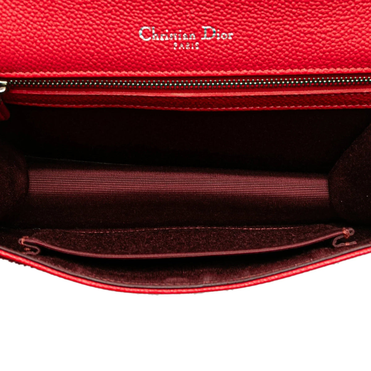 Red Dior Small Grained Calfskin Diorama Flap Crossbody Bag Rovelle Bags