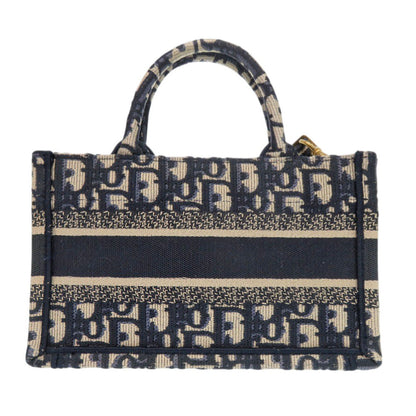 Christian Dior Handbag canvas Navy oblique book tote mini Rovelle Bags
