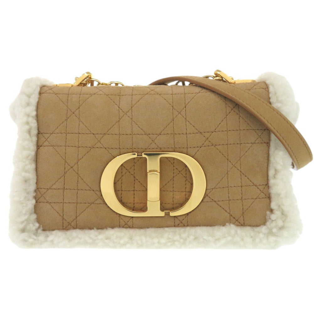 Christian Dior Shoulder Bag Sheepskin Camel Crossbody ChainShoulder CARO Women Rovelle Bags