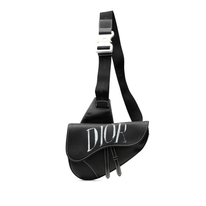 Black Dior Alex Foxton Grained Calfskin Saddle Bag Rovelle Bags