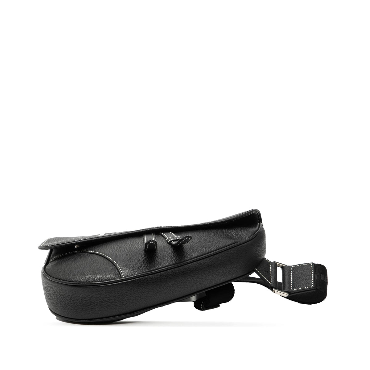 Black Dior Alex Foxton Grained Calfskin Saddle Bag Rovelle Bags