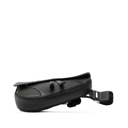 Black Dior Alex Foxton Grained Calfskin Saddle Bag Rovelle Bags