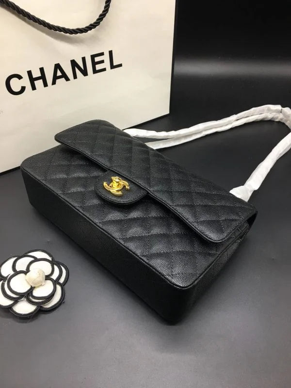 Chanel Classic Flap Caviar Bag Black