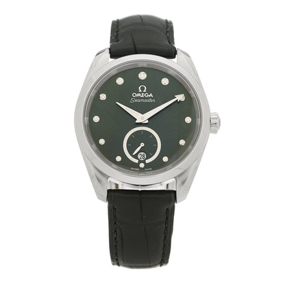 Stainless Steel Alligator Diamond 38mm Seamaster Aqua Terra Co-Axial Automatic Watch Green 220.13.38.20.60.001