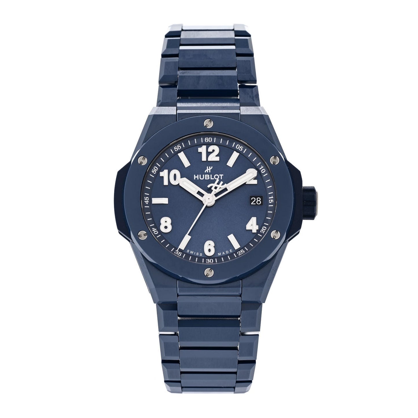 Ceramic 38mm Big Bang Integrated Time Only Automatic Watch Blue 457.EX.7170.EX