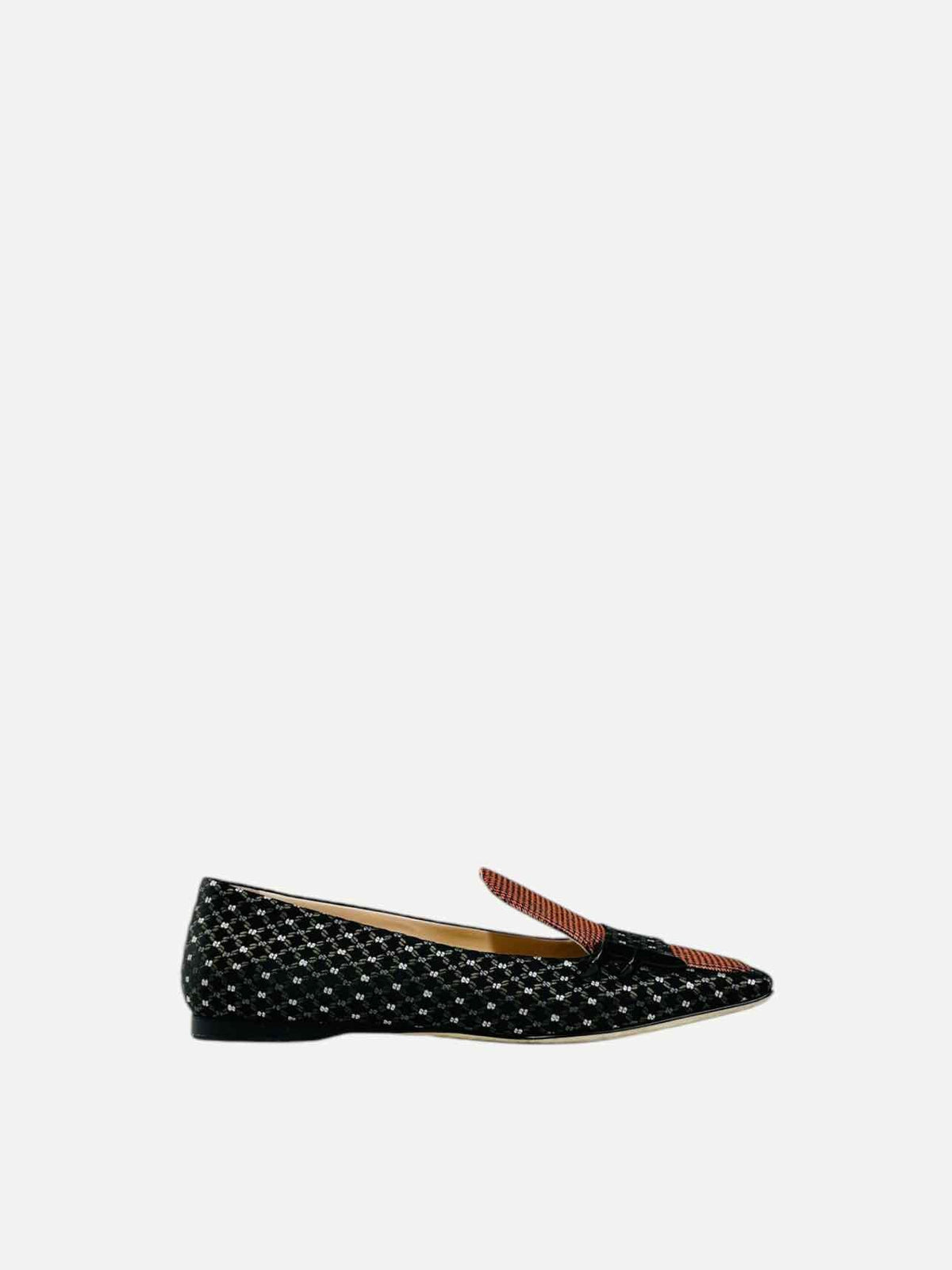 FENDI Black Multicolor Printed Size EU 36 Flats Rovelle Bags
