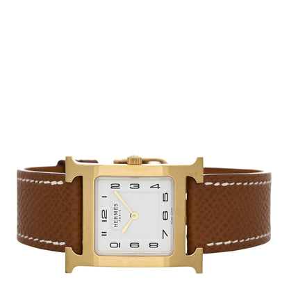 Stainless Steel Epsom 26mm Heure H Hour Quartz Watch Gold