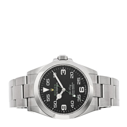 Stainless Steel 40mm Air-King Oyster Perpetual Watch Black 126900