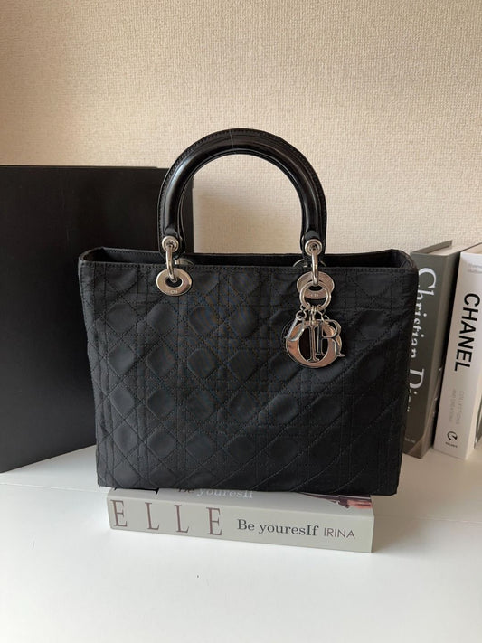 Christian Dior Cannage Top Handle Bag - Black Handle Bags Handbags Mr06082025X838 Rovelle Bags