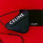 CELINE Shoulder Bag leather black Triangle