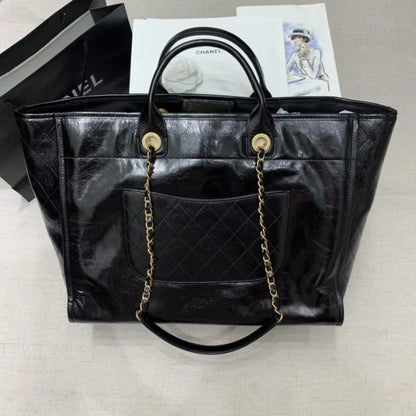 Chanel Deauville Tote Bag Black