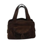 Luxury CELINE Hand Bag Suede Brown 80059