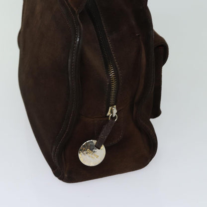 Luxury CELINE Hand Bag Suede Brown 80059