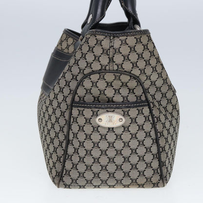 Luxury CELINE Macadam Canvas Hand Bag Black Beige 80080