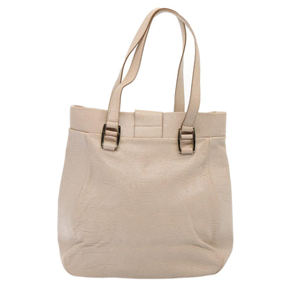 Luxury CELINE Shoulder Bag Leather Beige 80083