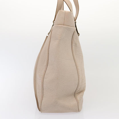 Luxury CELINE Shoulder Bag Leather Beige 80083