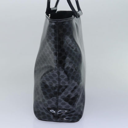 Luxury CELINE Macadam Canvas Hand Bag Enamel Black 80085