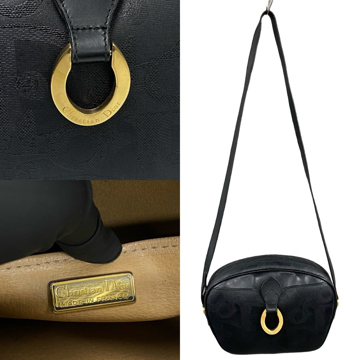 Dior Shoulder Bag leather black Rovelle Bags