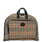 Luxury BurberrySs Nova Check Garment Cover Canvas Beige Black Auth 80164