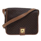 Luxury CELINE Macadam Canvas Shoulder Bag PVC Leather Beige 80231