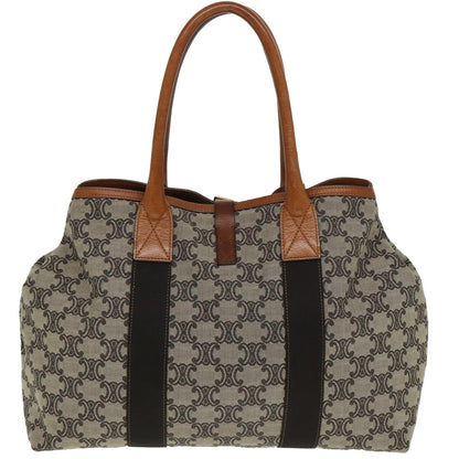 Luxury CELINE Macadam Canvas Tote Bag Beige 80261