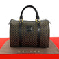 CELINE Handbag Leather, PVC black Macadam Blason Triomphe logo Women