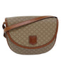 Luxury CELINE Macadam Canvas Shoulder Bag Beige 80815
