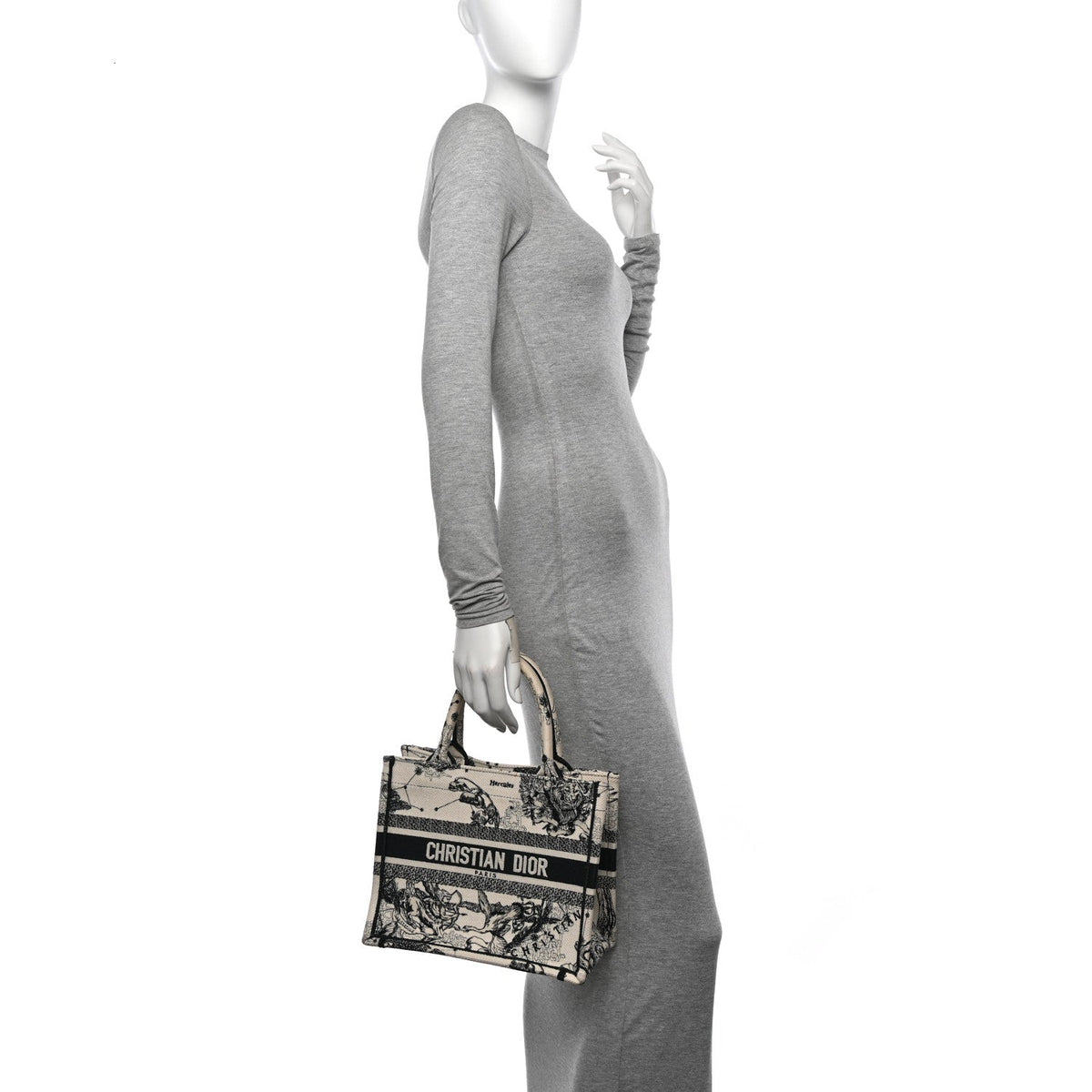 Christian Dior Canvas Embroidered Small Zodiac Toile De Jouy Book Tote Latte Rovelle Bags