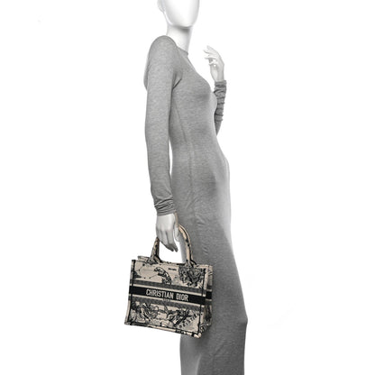 Christian Dior Canvas Embroidered Small Zodiac Toile De Jouy Book Tote Latte Rovelle Bags