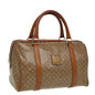 Luxury CELINE Macadam Canvas Mini Boston Bag Beige 80875