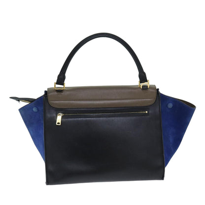 Luxury CELINE Hand Bag Leather Suede Brown Black blue 80877