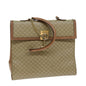 Luxury CELINE Macadam Canvas Hand Bag Beige 80878