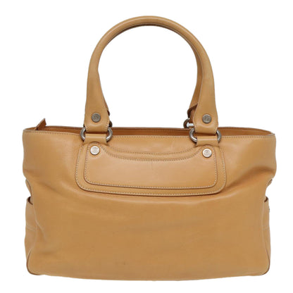 Luxury CELINE Hand Bag Leather Beige 80885