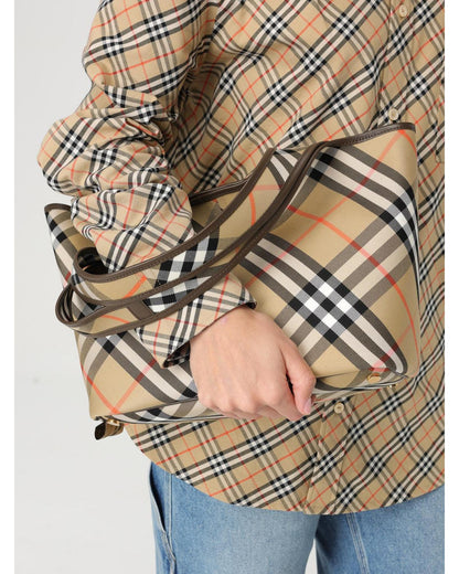 Burberry Print Women Check Beige Shoulder Bag