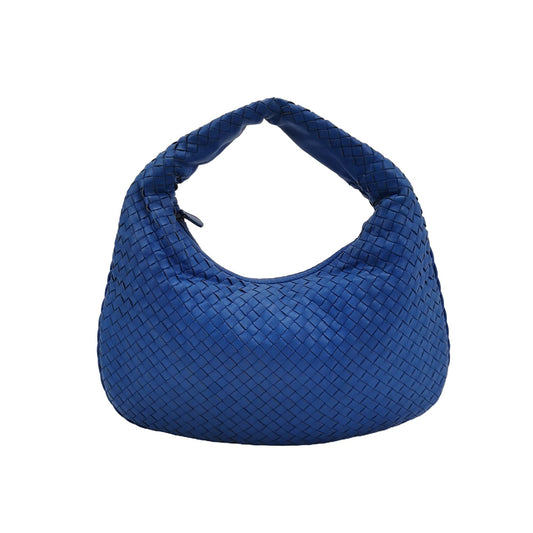 Bottega Veneta Hobo Bag Lambskin Leather Royal Blue 42cm Thick Shoulder Pad