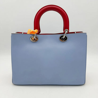 Christian Dior Smooth Calfskin Medium Diorissimo Tote Light Blue 2505142318 Rovelle Bags