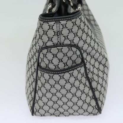 Luxury CELINE Triomphe Hand Bag Canvas Navy 81135