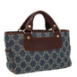 Luxury CELINE Macadam Canvas Hand Bag Blue 81368