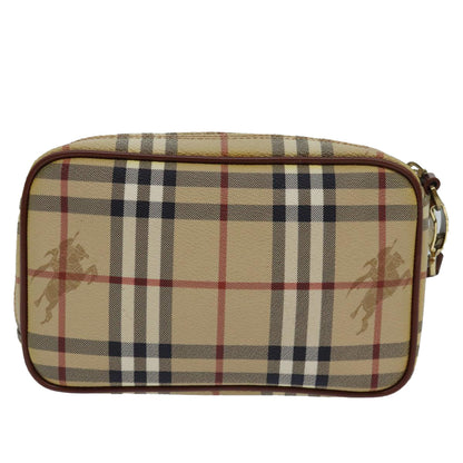 Burberry Nova Auth Leather Beige Clutch Bag