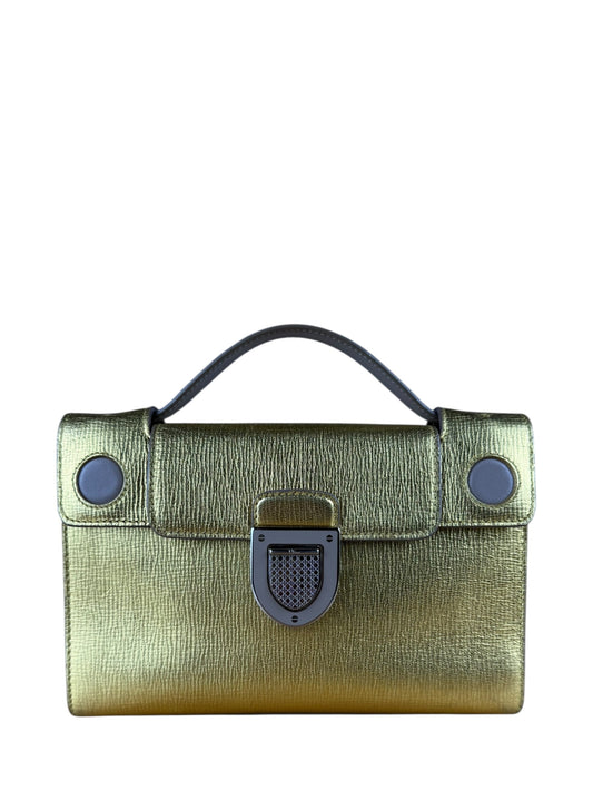 Christian Dior Diorever Gold Leather Clutch Bag Rovelle Bags