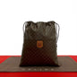 CELINE Pouch PVC, Leather Brown Macadam Blazon Pattern Triomphe logo Women