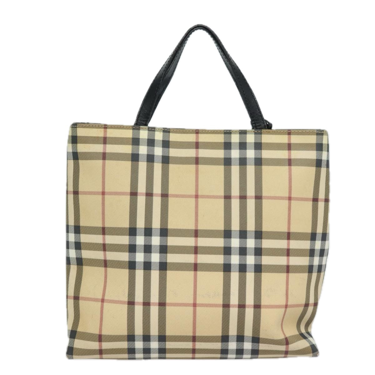 Burberry Nova Auth Leather Beige Handbag Style 9