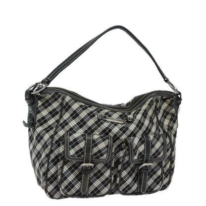 Burberry Nova Label Canvas Black Shoulder Bag