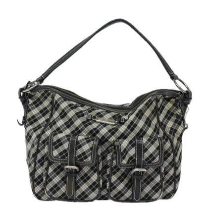 Burberry Nova Label Canvas Black Shoulder Bag
