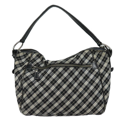 Burberry Nova Label Canvas Black Shoulder Bag