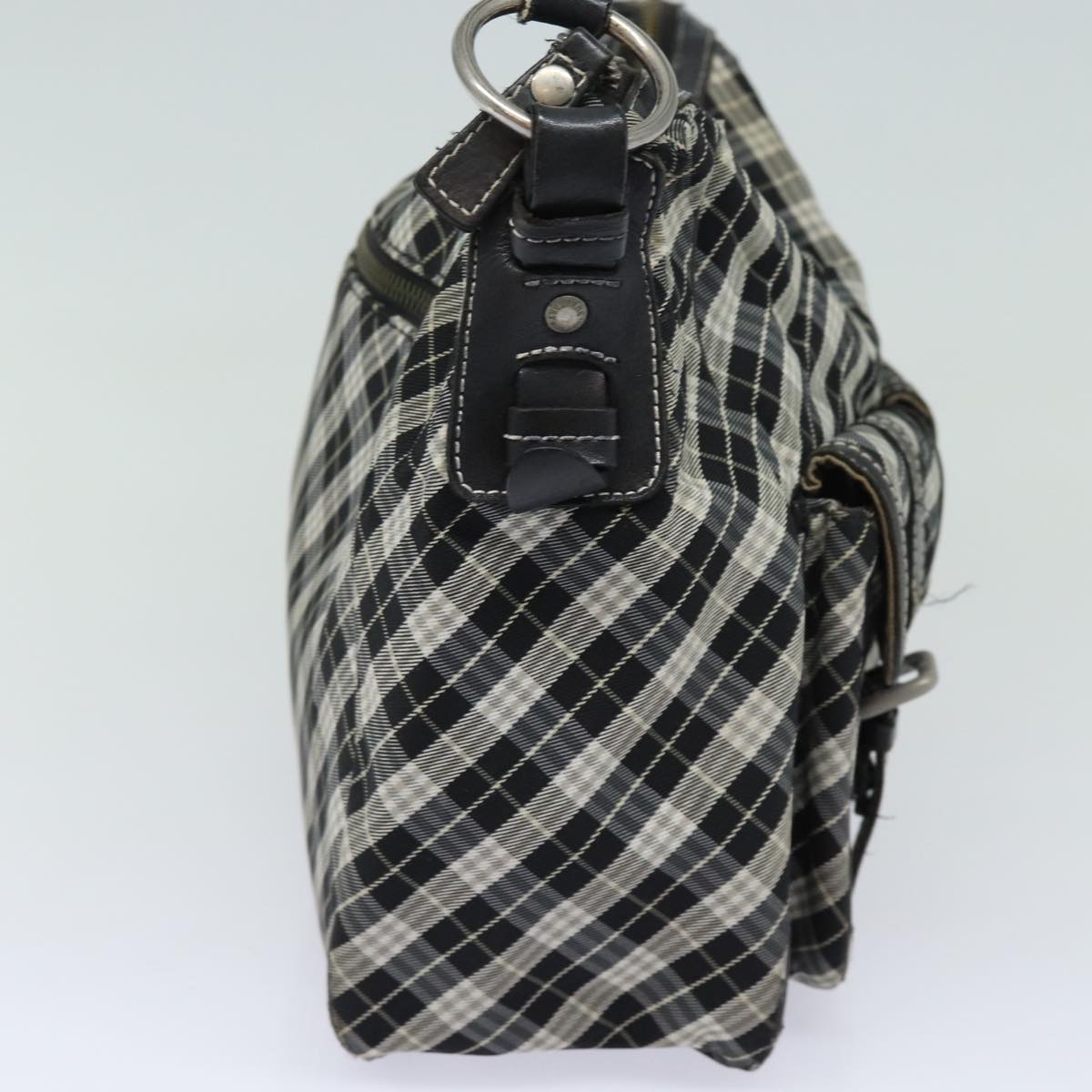 Burberry Nova Label Canvas Black Shoulder Bag