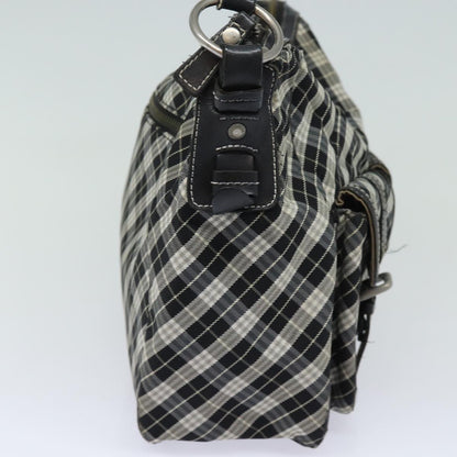 Burberry Nova Label Canvas Black Shoulder Bag